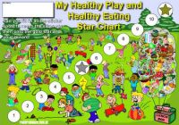 healthy eating and playing reward chart